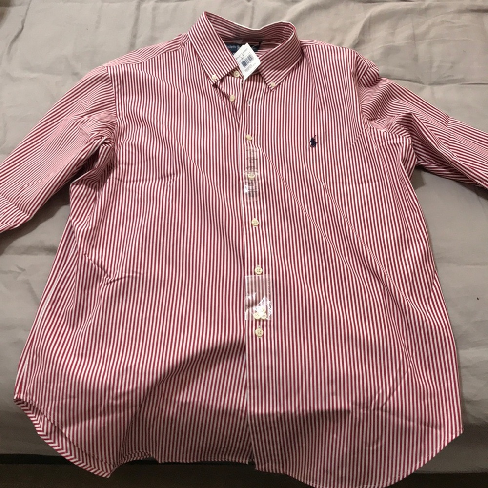Long sleeve polo button up shirt